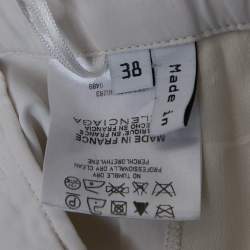Balenciaga White Silk Straight Fit Trousers M
