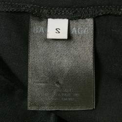 Pre Owned Balenciaga Black Logo Print Cotton Jersey T-Shirt S