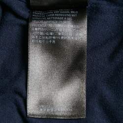 Pre Owned Balenciaga Wardrobe Unisex Navy Blue Polyamide Side Stripe Detail Track Pants M