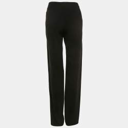 Pre Owned Balenciaga Black Crepe Trousers M