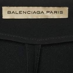 Pre Owned Balenciaga Black Crepe Trousers M