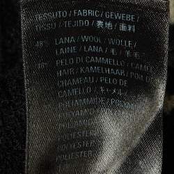 Pre Owned Balenciaga Black Logo Jacquard Knit Long Archetype Cardigan S