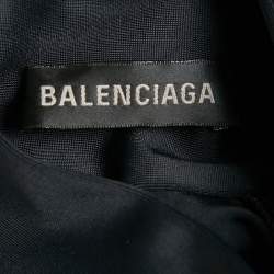 Pre Owned Balenciaga Black Jersey High Neck Bodycon Dress S