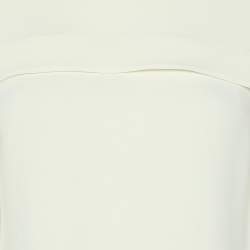 Balenciaga Cream Crepe Cape Sleeve Detail Top S