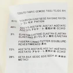Balenciaga Cream Crepe Cape Sleeve Detail Top S