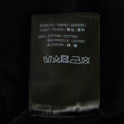 Balenciaga Black Logo Print Cotton Crew Neck T-Shirt M
