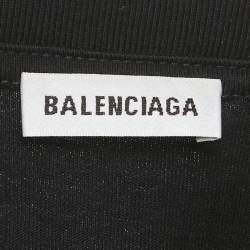 Balenciaga Black Logo Print Cotton Crew Neck T-Shirt M