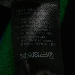 Pre Owned Balenciaga Black 7 Languages Logo Intarsia Wool Sweater S