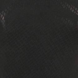 Pre Owned توب بالنسياغا ملائم جيرسي بحواف شبكة طباعة الشعار أسود مقاس صغير (سمول)