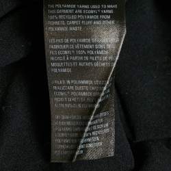 Pre Owned توب بالنسياغا ملائم جيرسي بحواف شبكة طباعة الشعار أسود مقاس صغير (سمول)