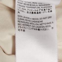 Pre Owned Balenciaga Beige Logo Print Jersey T-Shirt S