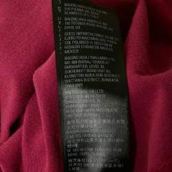 Pre Owned Balenciaga Pink Logo Print Cotton Distressed T-Shirt XS 