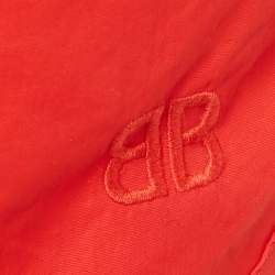 Pre Owned Balenciaga Red Nylon Shorts S