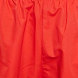 Pre Owned Balenciaga Red Nylon Shorts S