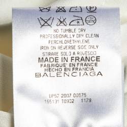 Pre Owned Balenciaga Off-White Jersey Wrap Top M