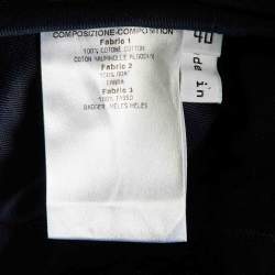 Pre Owned Balenciaga Black Cotton Detachable Fur Hood Button Detail Jacket M