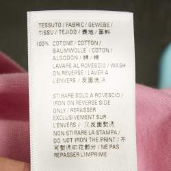 Pre Owned Balenciaga Unisex Pink WFP Print Jersey Crewneck T-Shirt L