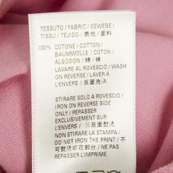 Pre Owned Balenciaga Unisex Pink WFP Print Jersey Crewneck T-Shirt L