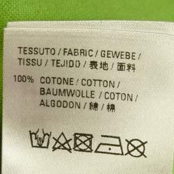 Pre Owned Balenciaga Unisex Neon Green WFP Print Jersey Crewneck T-Shirt XS