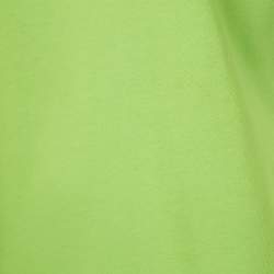 Pre Owned Balenciaga Unisex Neon Green WFP Print Jersey Crewneck T-Shirt XS