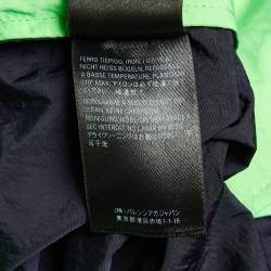 Pre Owned Balenciaga Colorblock Logo Printed Nylon Windbreaker Jacket S