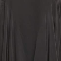 Pre Owned Balenciaga Black Silk Halter Neck Asymmetric Dress M