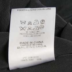 Pre Owned Balenciaga Black Silk Halter Neck Asymmetric Dress M