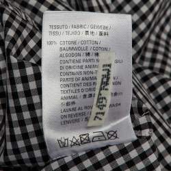 Pre Owned Balenciaga Monochrome Gingham Check Cotton Oversized Shirt S