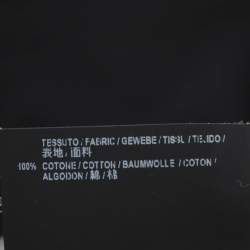 Pre Owned Balenciaga Black Logo Print Cotton Jersey T-Shirt M