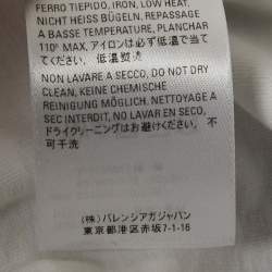 Pre Owned Balenciaga White BB Logo Print Cotton Crewneck-Shirt M