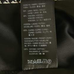 Pre Owned Balenciaga Black/White Houndstooth Hourglass Fit Double Breasted Blazer M