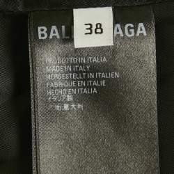 Pre Owned Balenciaga Black/White Houndstooth Hourglass Fit Double Breasted Blazer M