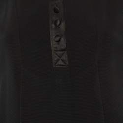 Pre Owned Balenciaga Black Silk Pleated Knee Length Dress S
