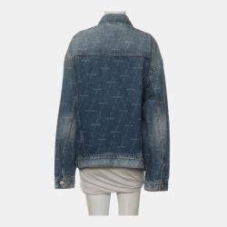 Pre Owned Balenciaga Large Fit Logo Denim Jacket