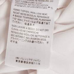 Pre Owned Balenciaga White Logo Print Jersey Crewneck T-Shirt L