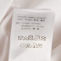 Pre Owned Balenciaga White Logo Print Jersey Crewneck T-Shirt L