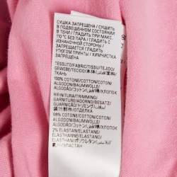 Pre Owned Balenciaga Pink Metal Logo Cotton Knit Long Sleeve Sweatshirt S 