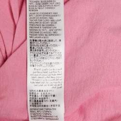 Pre Owned Balenciaga Pink Metal Logo Cotton Knit Long Sleeve Sweatshirt S 