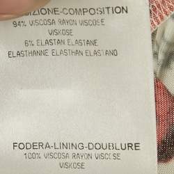 Pre Owned Balenciaga Orange Floral Print Jersey Mini Dress M