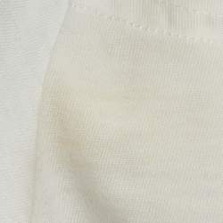 Pre Owned Balenciaga White Logo Print Cotton Crew Neck T-Shirt XS 