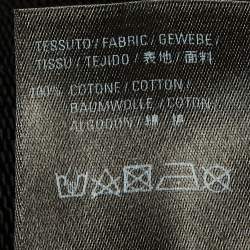 Pre Owned Balenciaga Black Logo Print Cotton Hooded Jacket XS