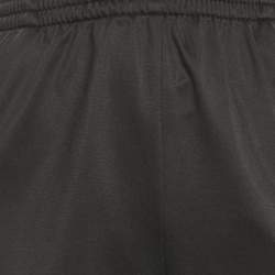 Pre Owned Balenciaga Black Synthetic Logo Stripe Detail Track Pants S