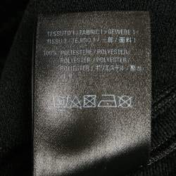 Pre Owned Balenciaga Black Synthetic Logo Stripe Detail Track Pants S