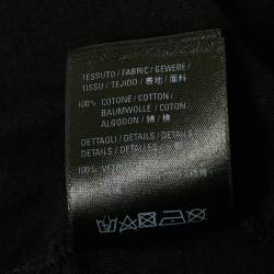 Pre Owned Balenciaga Black Eiffel Tower Crystal Jersey T-Shirt L