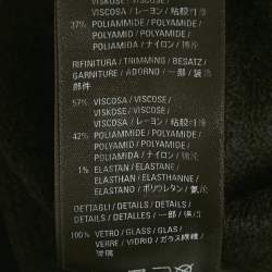 Pre Owned Balenciaga Black Eiffel Tower Crystal Fleece Pullover S