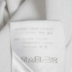 Pre Owned Balenciaga White Logo Print Jersey Crewneck T-Shirt XXS