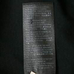 Pre Owned تي شيرت بالنسياغا يونيكس أسود بشعار مطبوع متهالك مقاس صغير (إكس صغير)