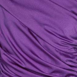 Pre Owned Balenciaga Purple Satin Peplum Tops M