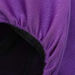 Pre Owned Balenciaga Purple Satin Peplum Tops M