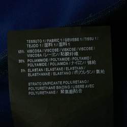 مملوكة مسبقًا Balenciaga Blue Jersey Asymmetric Bomber Jacket M